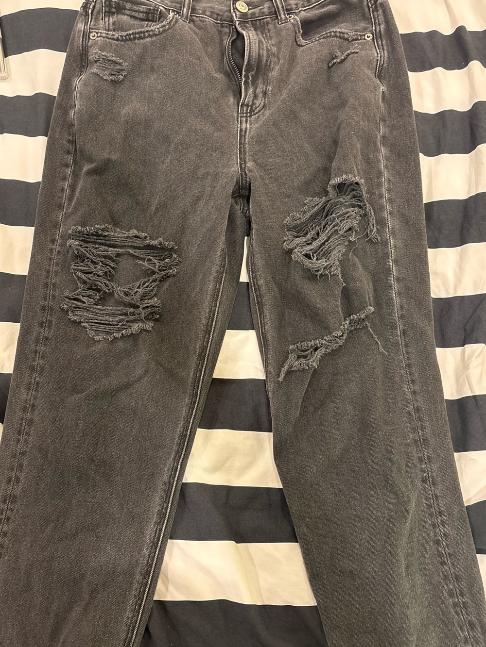 American Eagle Outfitters Black Ripped Jeans